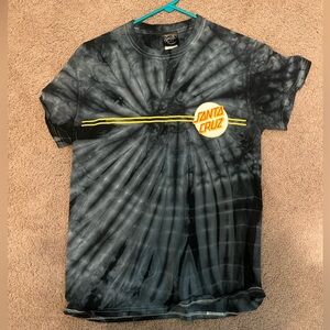Santa Cruz Gray Tie Dye Skate Tee